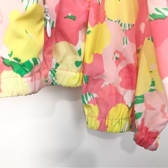 Ruby Rd. Pink Floral Lightweight Nylon Zip Up Jacket - Picture 9 of 9